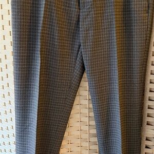 Theory Men's Gray Plaid Dress Pants